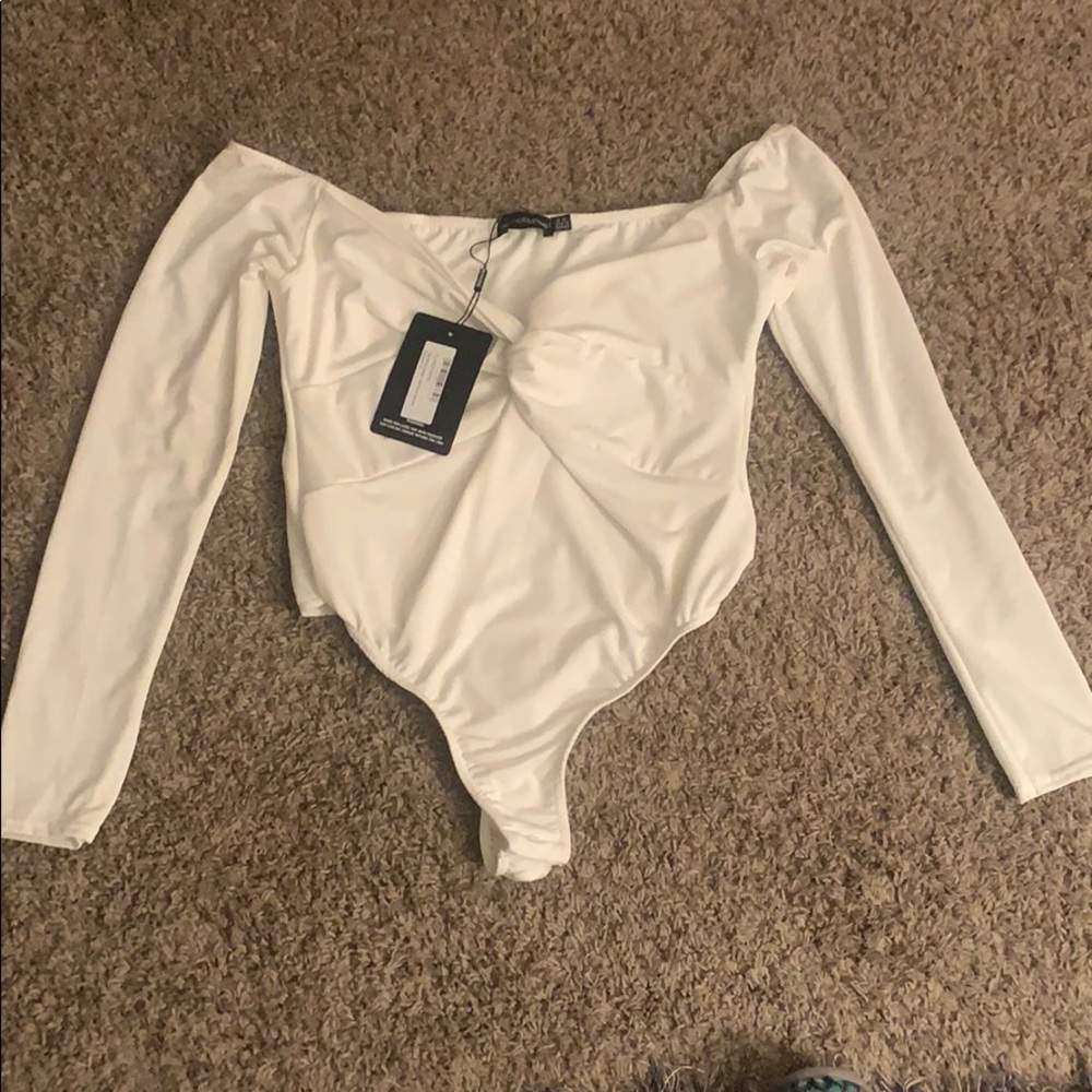 Ivory colored body suit